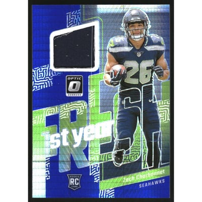 2023 Donruss Optic First Year Fresh Jerseys Blue Hyper #41 Zach Charbonnet