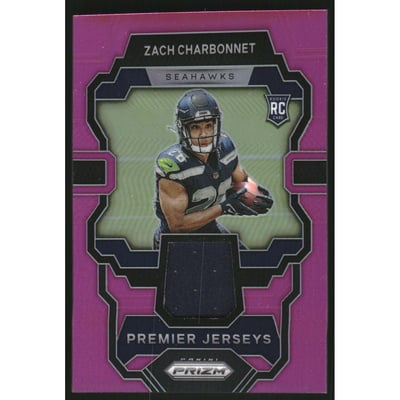 2023 Panini Prizm Premier Jerseys Pink #8 Zach Charbonnet