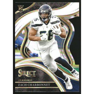 2023 Select Prizm Black and Green Die Cut #202 Zach Charbonnet