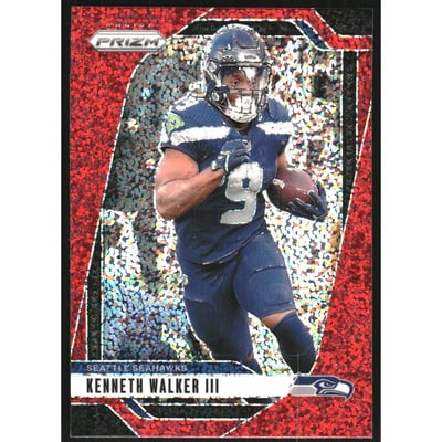 2024 Panini Prizm Prizms Red Sparkle #260 Kenneth Walker III