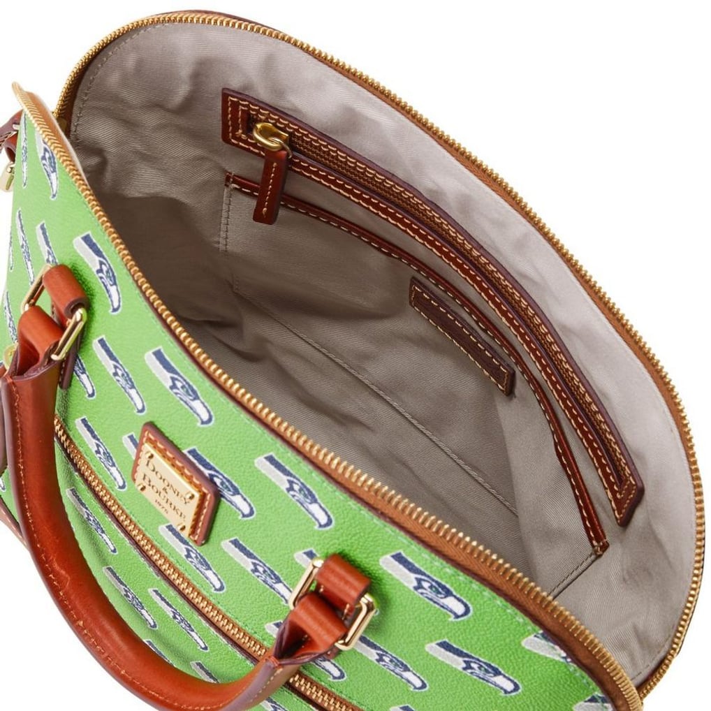Seattle Seahawks Dooney & Bourke Signature Domed Zip Satchel  display picture 1