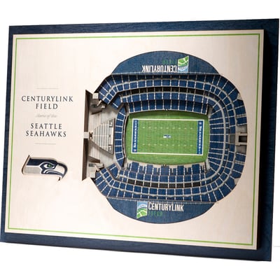 Seattle Seahawks Fanpoint 17'' x 13'' 5-Layer StadiumView 3D Wall Art
