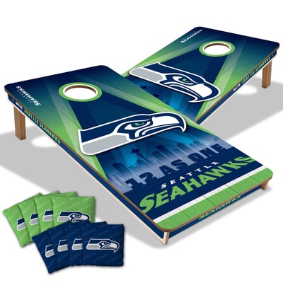 Seattle Seahawks Fanpoint 2' x 4' City Scape Wood Cornhole Game with Bags
