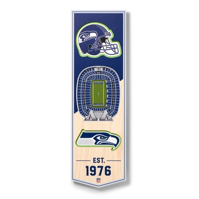 Seattle Seahawks Fanpoint 6'' x 19'' 3D StadiumView Banner
