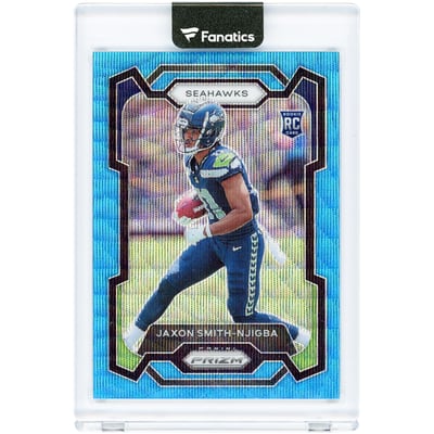 Jaxon Smith-Njigba Seattle Seahawks 2023 Panini Prizm Blue Wave Prizm #390 #38/199 Rookie Card
