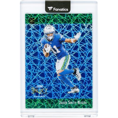 Jaxon Smith-Njigba Seattle Seahawks 2023 Panini Select Score Select Green Prizm #STW-JSN #1/5 Rookie Card