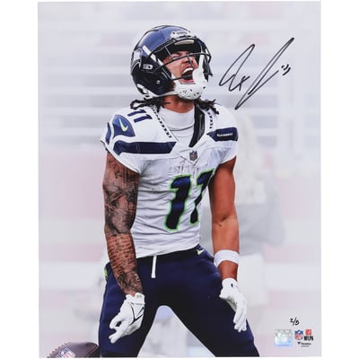 Jaxon Smith-Njigba Seattle Seahawks Autographed Fanatics Authentic 16" x 20" Unleashed White Spotlight Photograph with Black Signature - Limited Edition of 5