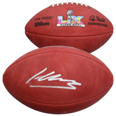 Kenneth Walker III Seattle Seahawks Autographed Fanatics Authentic Super Bowl LX Wilson Duke Football 
