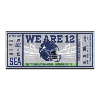 Seattle Seahawks Logo Brands 30" x 72" Ticket Runner