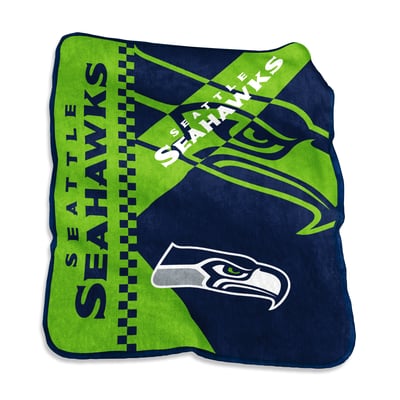 Seattle Seahawks Logo Brands 50" x 60" Victory Collage Raschel Throw Blanket