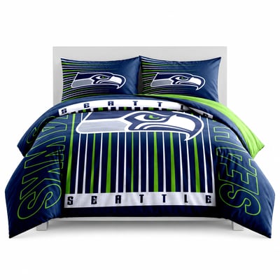 Seattle Seahawks Logo Brands Momentum 5-Piece Full/Queen Bedding Set