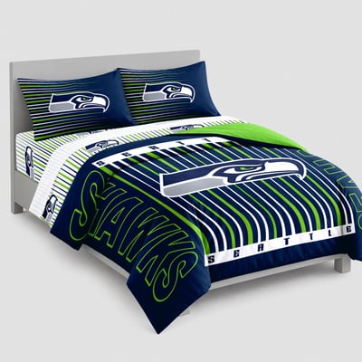 Logo Brands Seattle Seahawks Momentum Bed In A Bag - Full