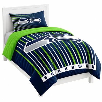 Seattle Seahawks Logo Brands Momentum Two-Piece Twin Bedding Set
