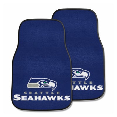 Seattle Seahawks Logo Brands Two-Piece Carpet Car Mat Set