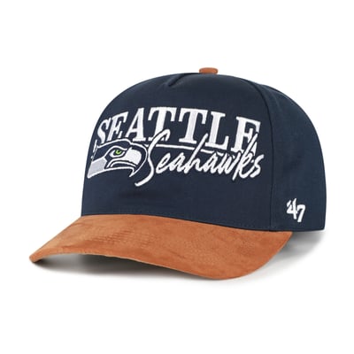Seattle Seahawks '47 Scribe Line Hitch Adjustable Hat - College Navy/Brown