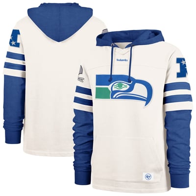  Seattle Seahawks '47 Big & Tall Cornerback Pullover Hoodie - Cream