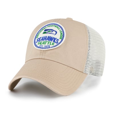 Seattle Seahawks '47 Throwback Felton Clean Up Adjustable Hat - Khaki