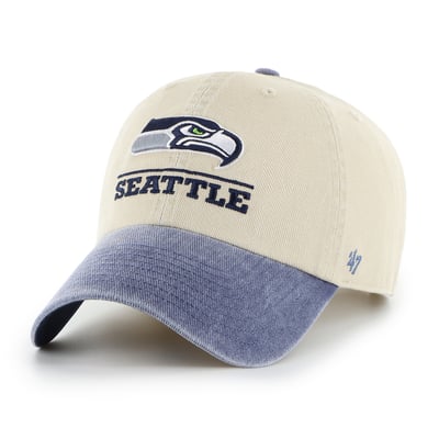 Seattle Seahawks '47 Logo Line Clean Up Adjustable Hat - Natural