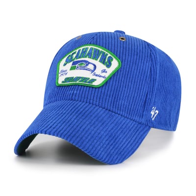 Seattle Seahawks '47 Throwback Accordia Corduroy MVP Adjustable Hat - Royal