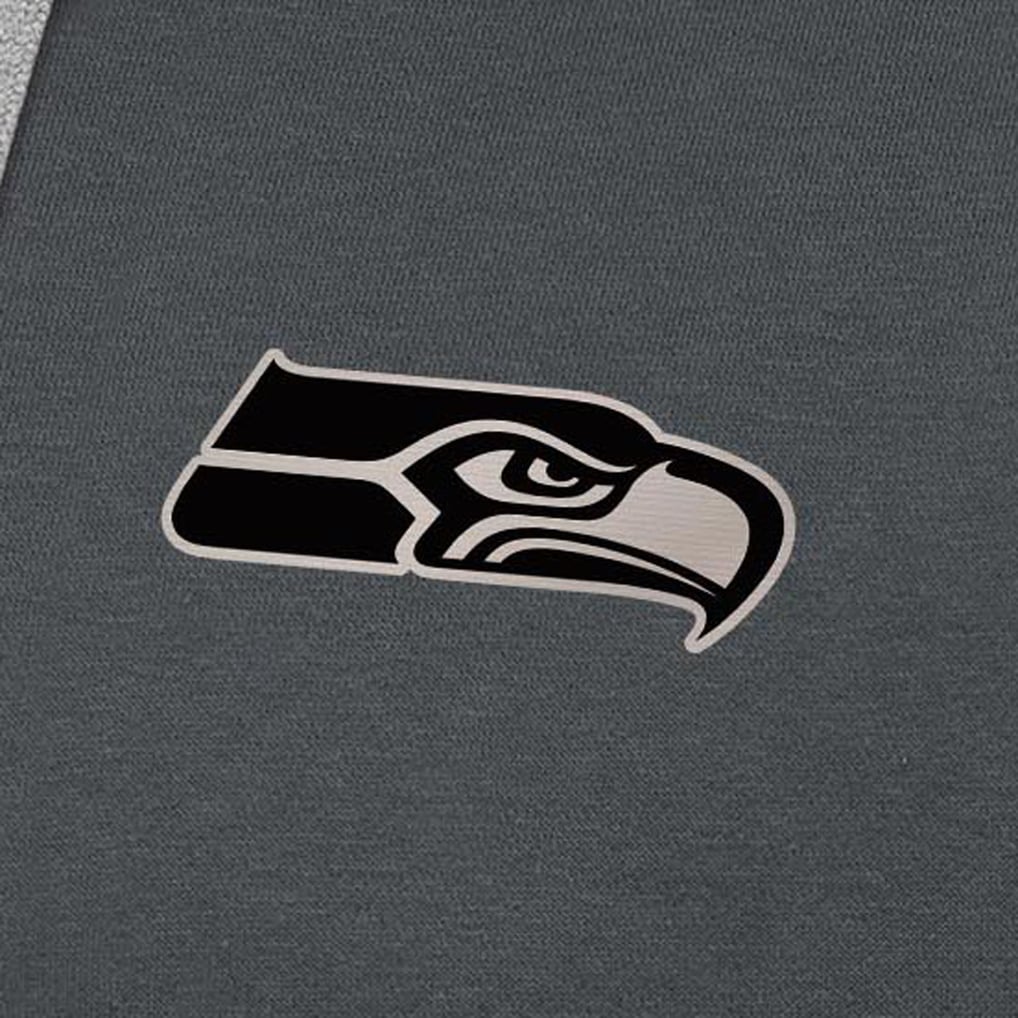 Seattle Seahawks Antigua Brushed Carbon Victory Pullover Hoodie - Charcoal