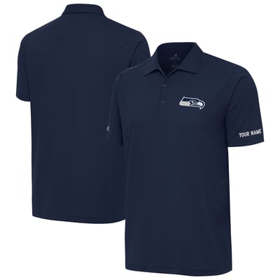Seattle Seahawks Antigua  Personalized Tribute Polo - College Navy