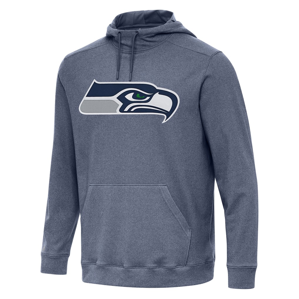 Seattle Seahawks Antigua Cloud Pullover Hoodie - Heather College Navy