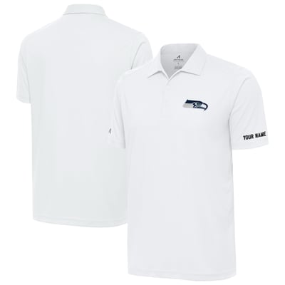 Seattle Seahawks Antigua  Personalized Tribute Polo - White
