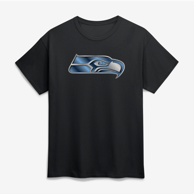 Seattle Seahawks Big & Tall Forged Mascot T-Shirt - Black