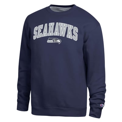  Seattle Seahawks Champion Contrast Lined Sweatshirt - Navy