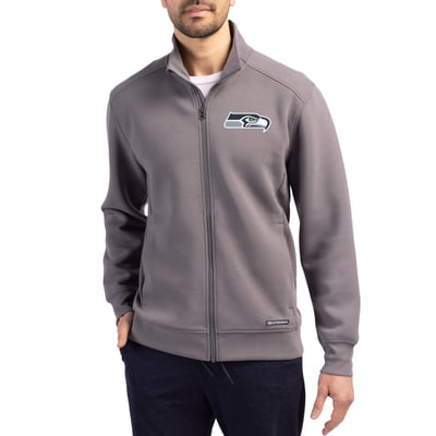Seattle Seahawks Cutter & Buck  Roam Eco Recycled Full-Zip Jacket - Gray