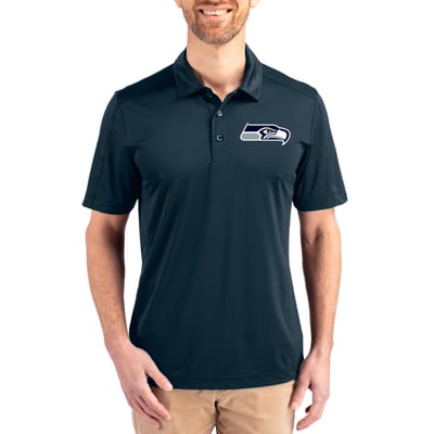 Seattle Seahawks Cutter & Buck Prospect Textured Stretch Polo - Navy