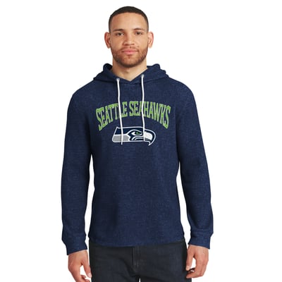 Seattle Seahawks Darius Rucker Collection by Fanatics Waffle Knit Hooded Tri-Blend Long Sleeve T-Shirt - College Navy