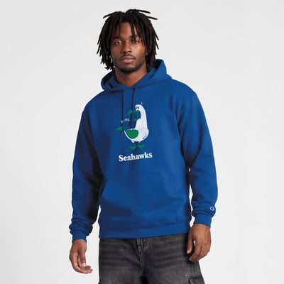  Seattle Seahawks Disney x Champion Powerblend Full Front Sweatshirt - Royal