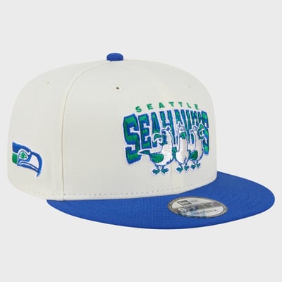 Seattle Seahawks Disney x New Era Seagulls 9FIFTY Snapback Hat - Cream/Royal