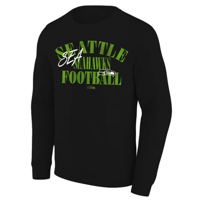 Seattle Seahawks Fanatics Big & Tall Relaxed Halftime Lead Sweatshirt - Black