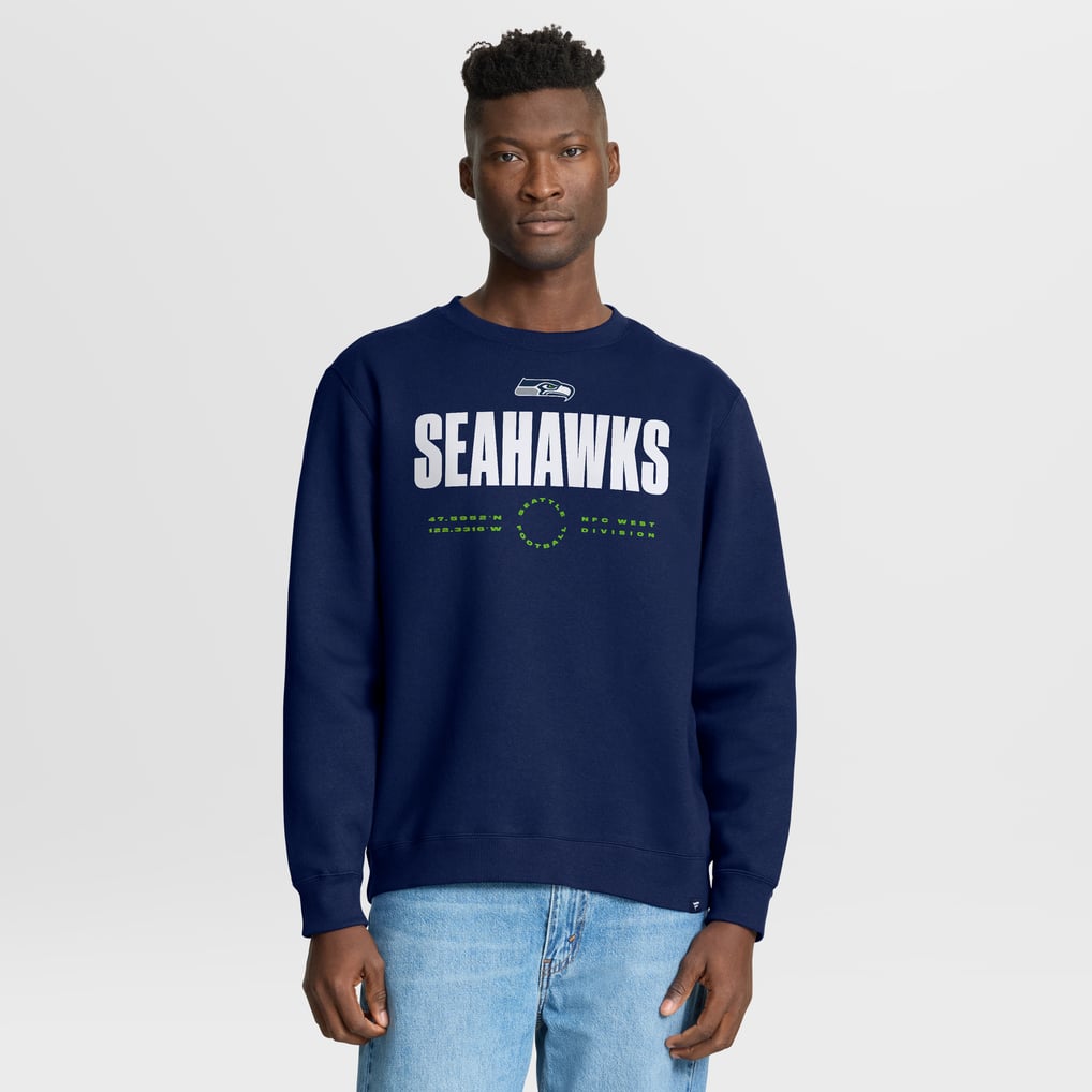 Seattle Seahawks Fanatics Direct Handoff Legacy Pullover Sweatshirt - College Navy
