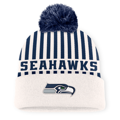Seattle Seahawks Fanatics Streak Cuffed Knit Hat with Pom - Cream