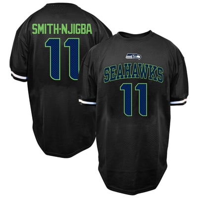 Jaxon Smith-Njigba Seattle Seahawks Fanatics Big & Tall Mesh Name & Number T-Shirt - Black
