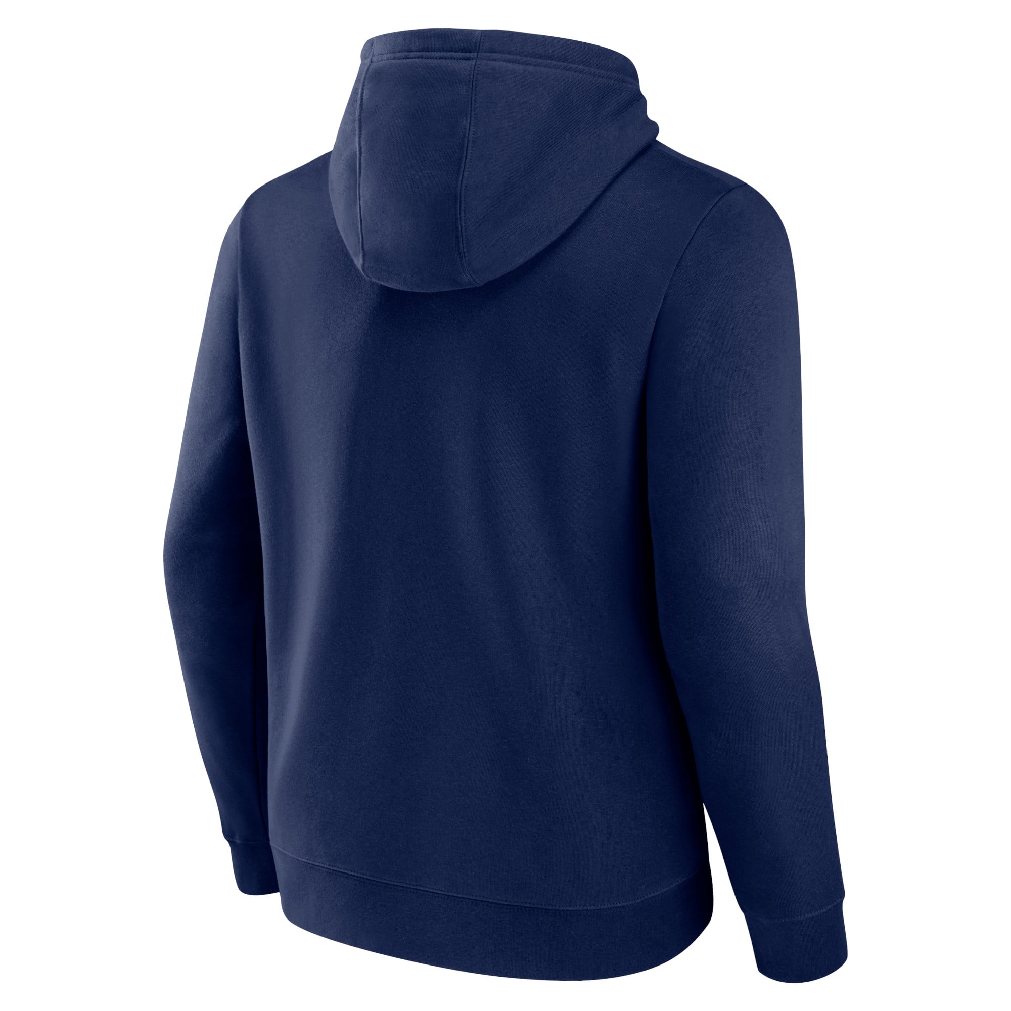 Men's Navy Seattle Seahawks Logo Team Lockup Fitted Pullover Hoodie