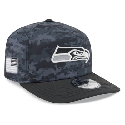 Seattle Seahawks New Era 2026 Salute To Service 19TWENTY Adjustable Hat - Black