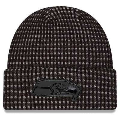 Seattle Seahawks New Era 2026 Sideline Cold Weather  Cuffed Knit Hat - Black