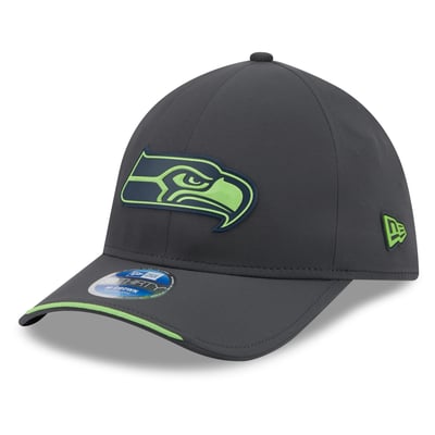 Seattle Seahawks New Era 2026 Sideline Cold Weather  39THIRTY M-Crown Stretch Hat - Charcoal