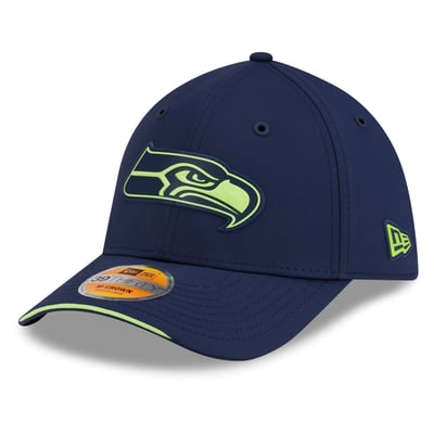 Seattle Seahawks New Era 2026 Sideline 39THIRTY M-Crown Flex Hat - College Navy