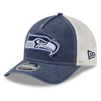  Seattle Seahawks New Era Fan 9FORTY A-Frame Trucker Adjustable Hat - College Navy