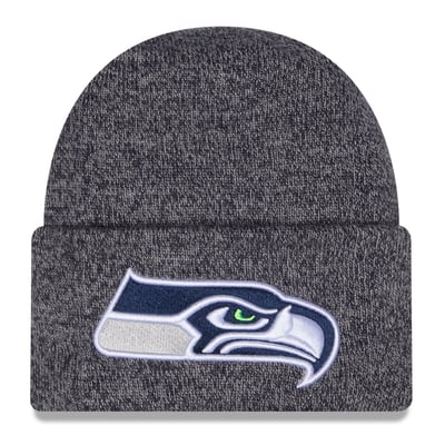 Seattle Seahawks New Era Marled Cuffed Knit Hat - College Navy