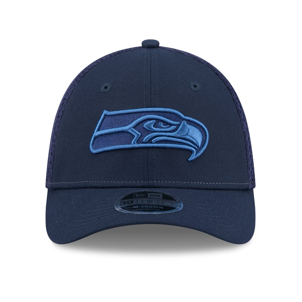 Hat Structure Men's New Era College Navy Seattle Seahawks Neo Mesh 39THIRTY M-Crown ...