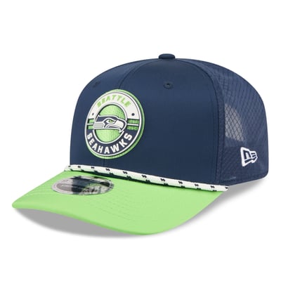 Seattle Seahawks New Era Game 9SEVENTY Adjustable Hat - College Navy/Neon Green