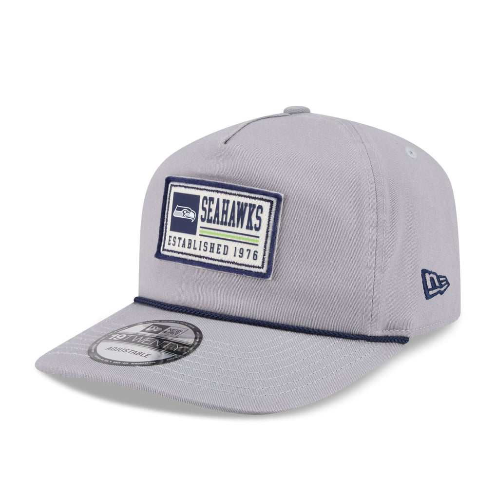 Seattle Seahawks New Era Patch 19TWENTY Adjustable Hat - Gray