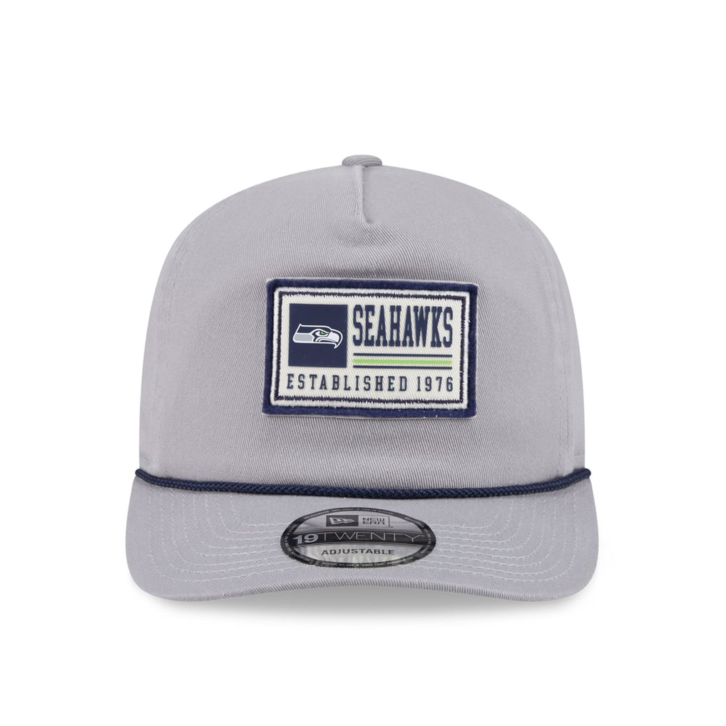 Seattle Seahawks New Era Patch 19TWENTY Adjustable Hat - Gray