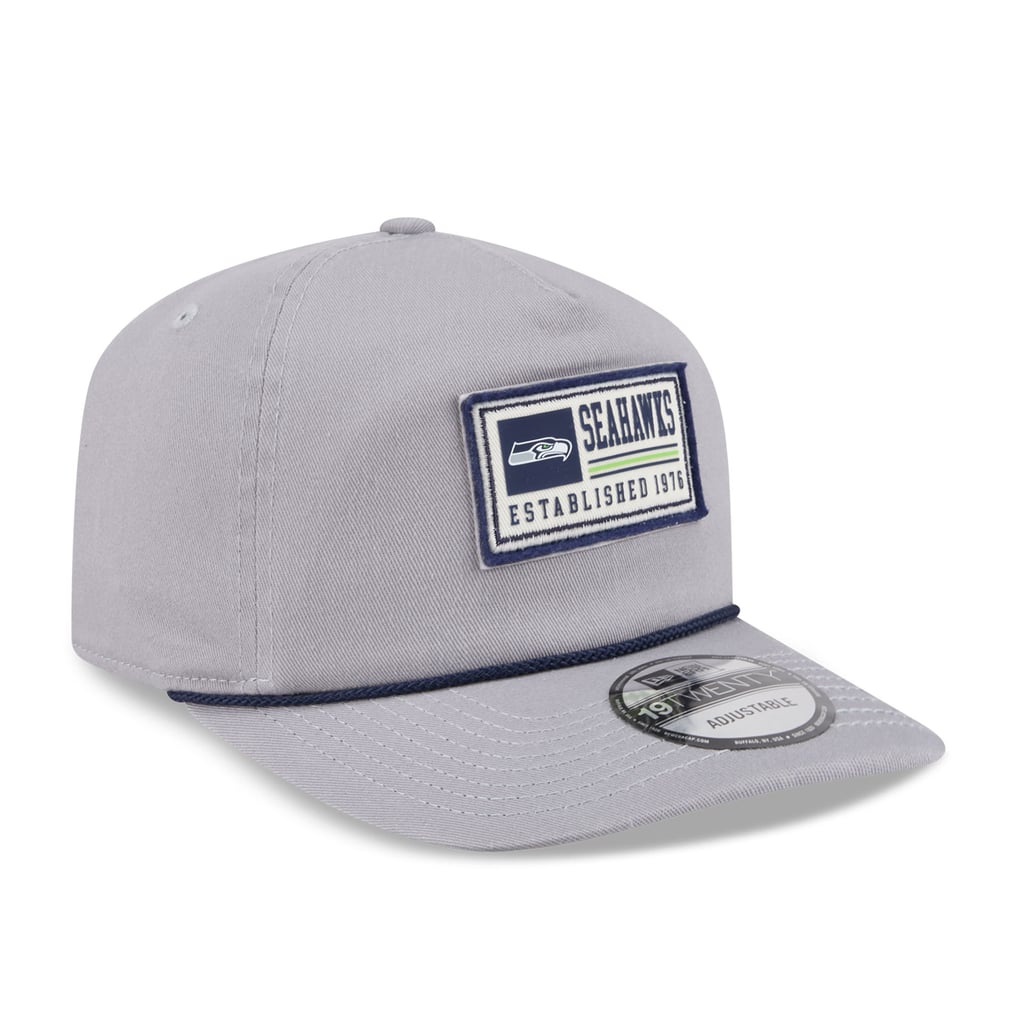 Seattle Seahawks New Era Patch 19TWENTY Adjustable Hat - Gray